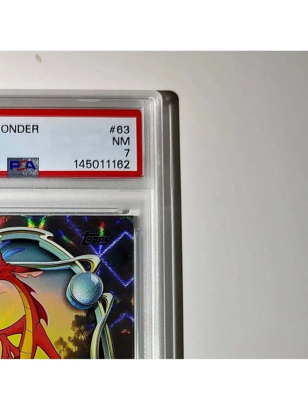 Mushu 2025 Topps Disney Wonder #63 Winter Variant Card Mulan PSA 7